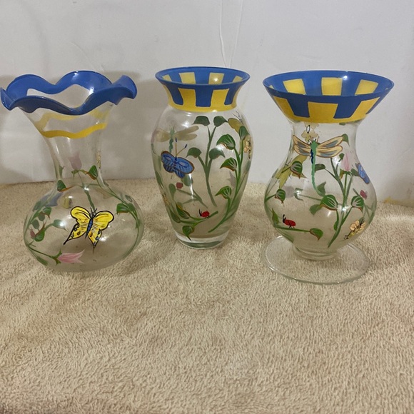 Lenox glass vases. Set of 3 - Picture 1 of 10
